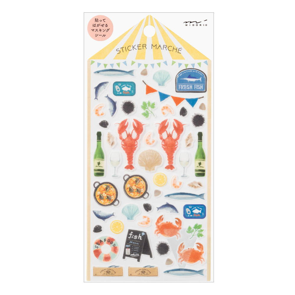 MIDORI Sticker Marché 2365 Seafood