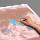 SCRATCH MAP Rose Gold Edition 59.4x82.5x0.2cm