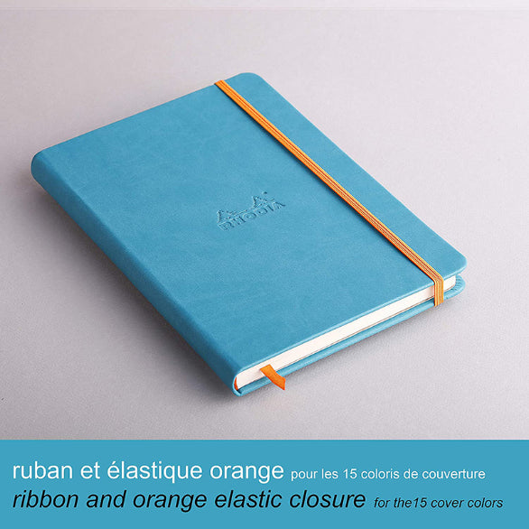 RHODIArama Webnotebook A5 Ivory Lined Hardcover-Turquoise Default Title