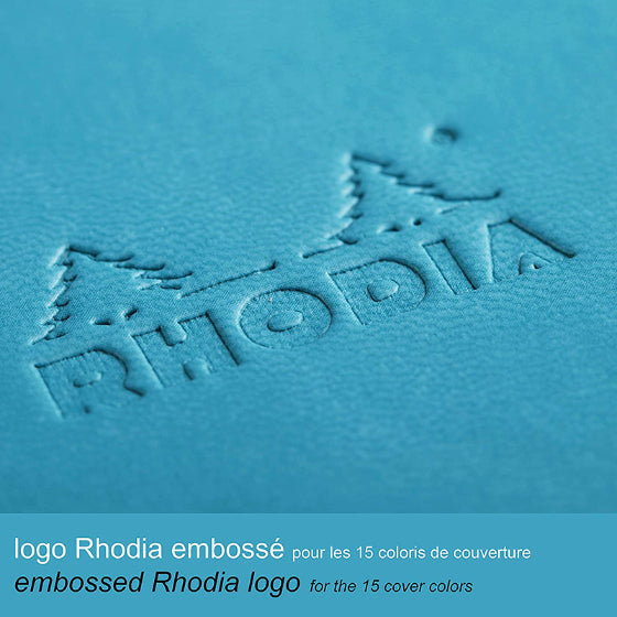 RHODIArama Webnotebook A5 Ivory Lined Hardcover-Turquoise Default Title