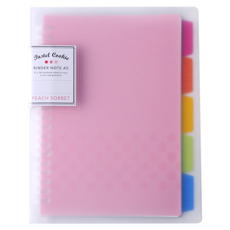 KOKUYO Pastel Cookie Binder Note A5 Peach Sorbet Default Title