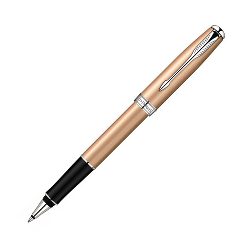 PARKER Sonnet II Pink Gold with Chrome Trim Roller Ball