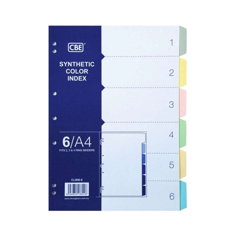 CBE Colour Index CL906-6 A4-PP 6Cols