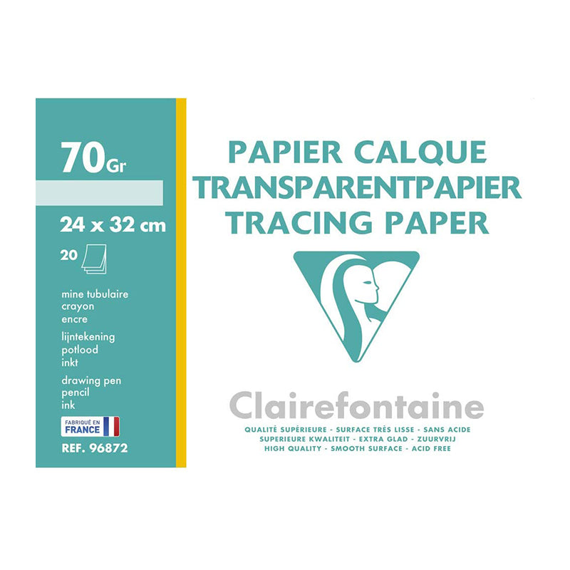 CLAIREFONTAINE Superior Tracing Paper 70/75g 24x32cm 10 sheets Default Title