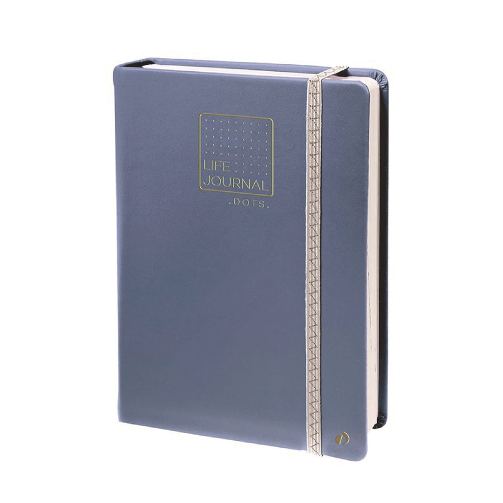 QUO VADIS Life Journal Dots L 15x21cm Blue-Grey 1218730