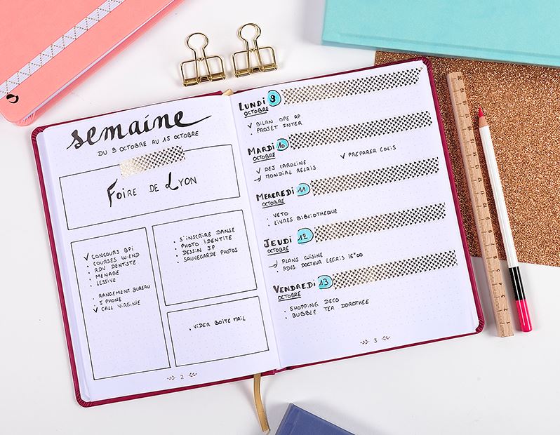 QUO VADIS Life Journal Dots L 15x21cm Blue-Grey 1218730