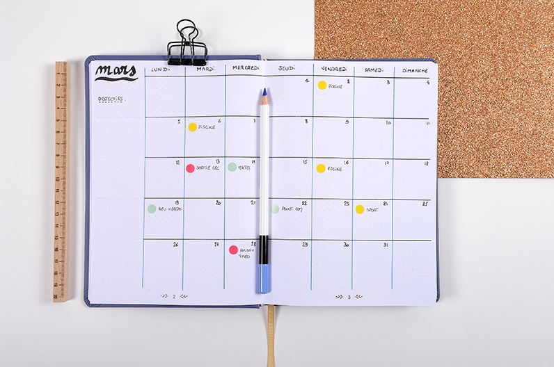 QUO VADIS Life Journal Dots L 15x21cm Blue-Grey 1218730