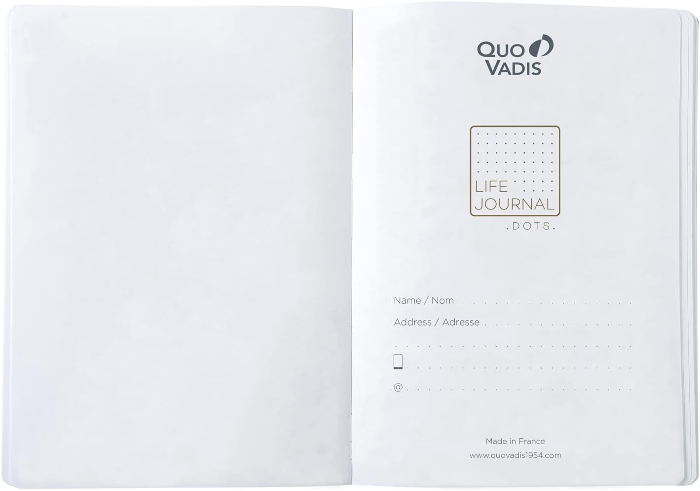 QUO VADIS Life Journal Dots L 15x21cm Plum Default Title