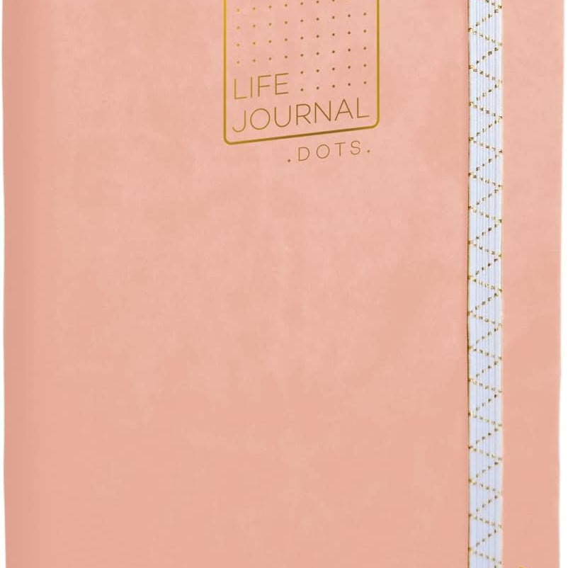 QUO VADIS Life Journal Dots L 15x21cm Coral Pink Default Title