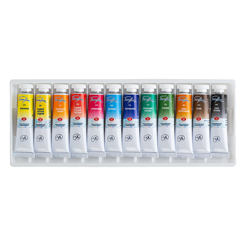 WHITE NIGHTS Artists Watercolour Set 12x10ml Tubes