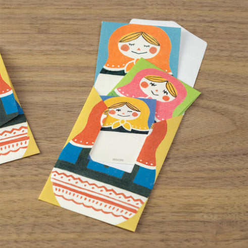 MIDORI Mini Letter Set Matryoshka doll Girl