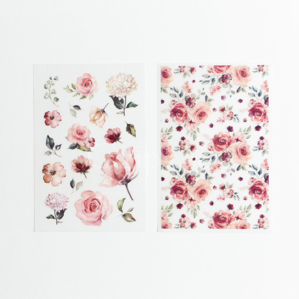 MU Print-On Sticker 2s 038-Dusty Red Roses