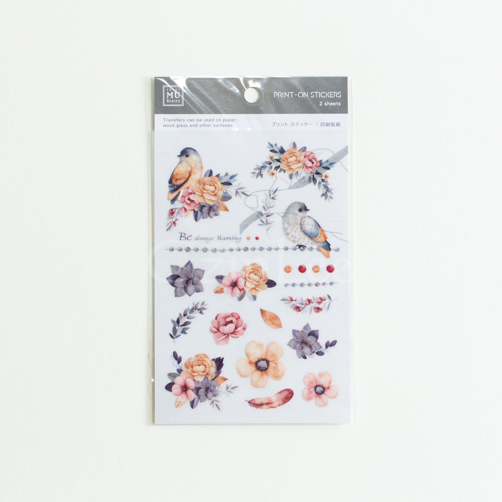 MU Print-On Sticker 2s 040-Cold Coloured Garden