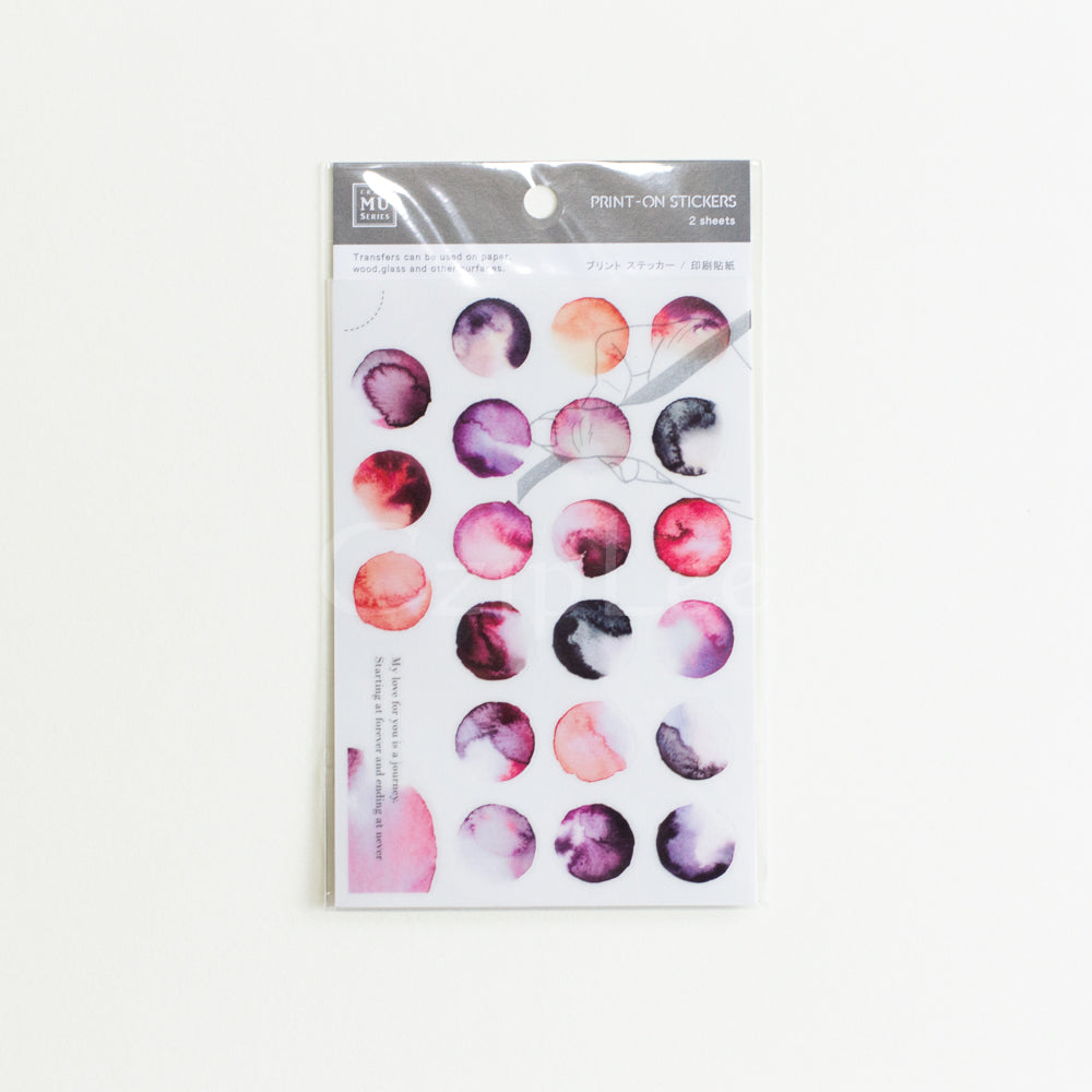 MU Print-On Sticker 2s 041-Red Wine