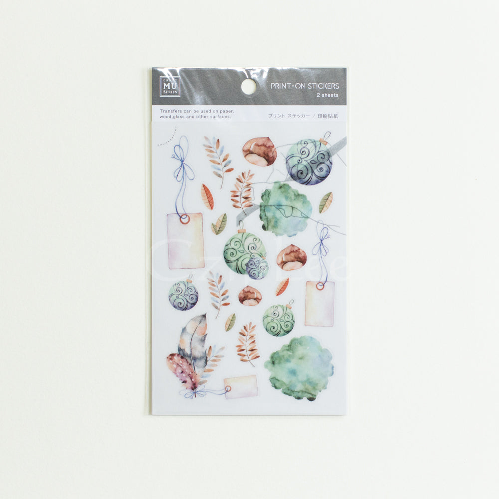 MU Print-On Sticker 2s 043-Autumn Blue Bird