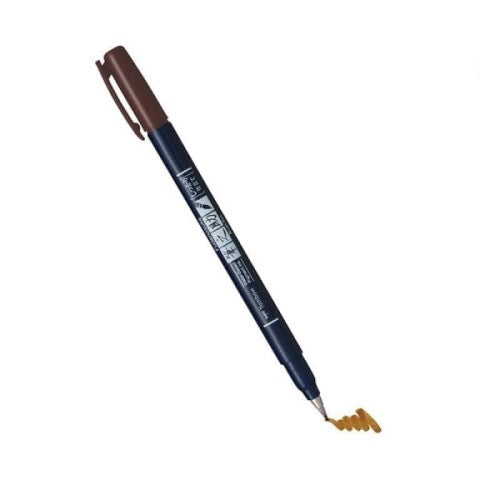 TOMBOW Fudenosuke Brush Pen-Hard-Brown