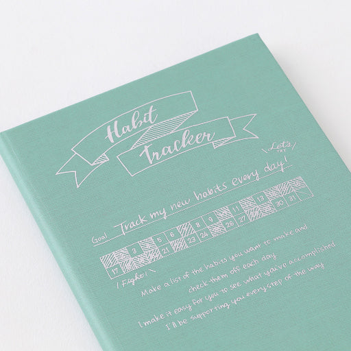 MIDORI Diary Habit Tracker Blue Green