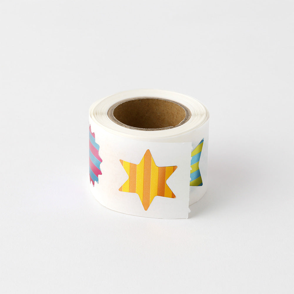 MIDORI Roll Sticker Star Metallic
