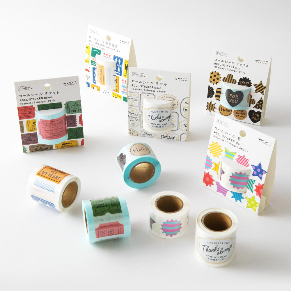 MIDORI Roll Sticker Mix Craft