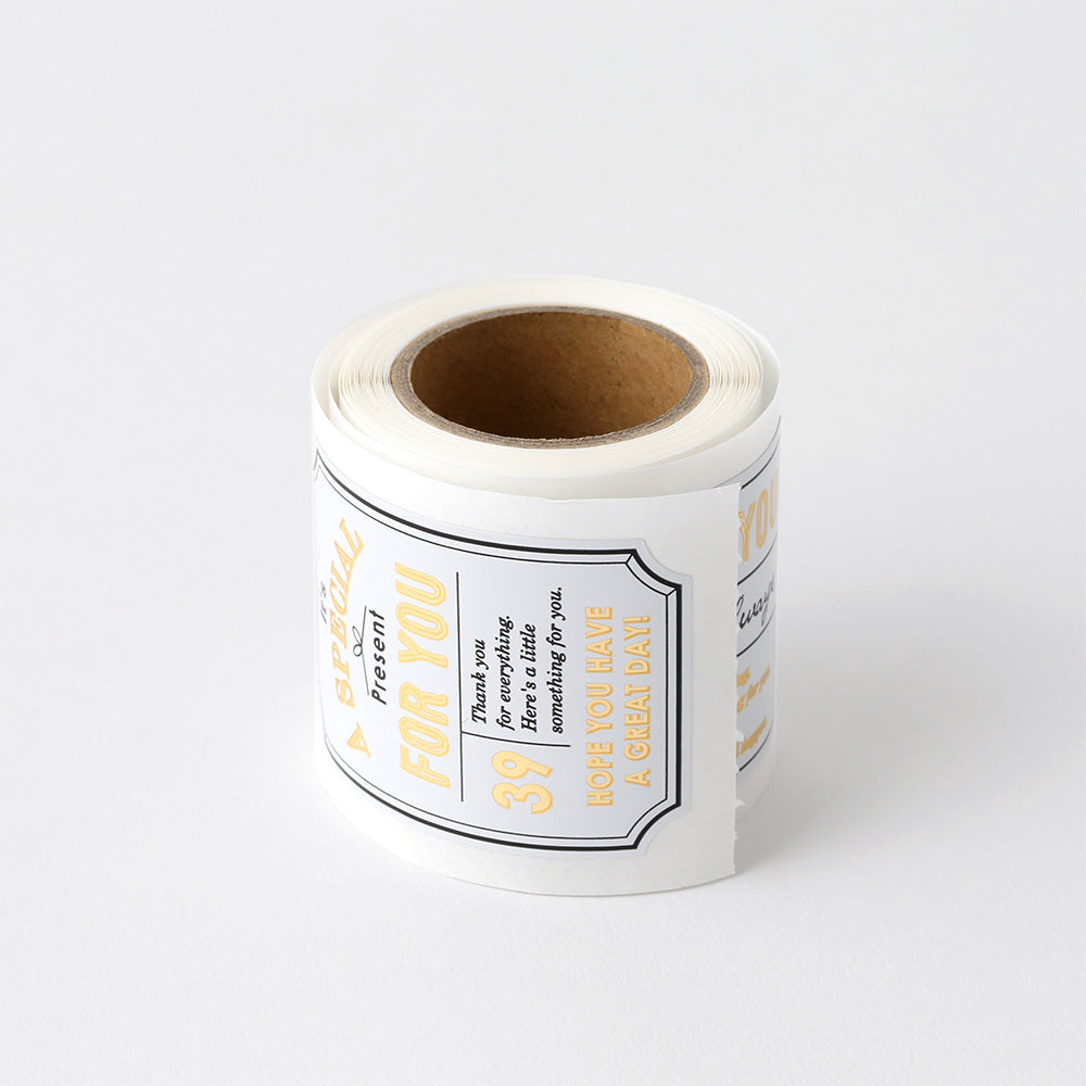 MIDORI Roll Sticker Label Metallic