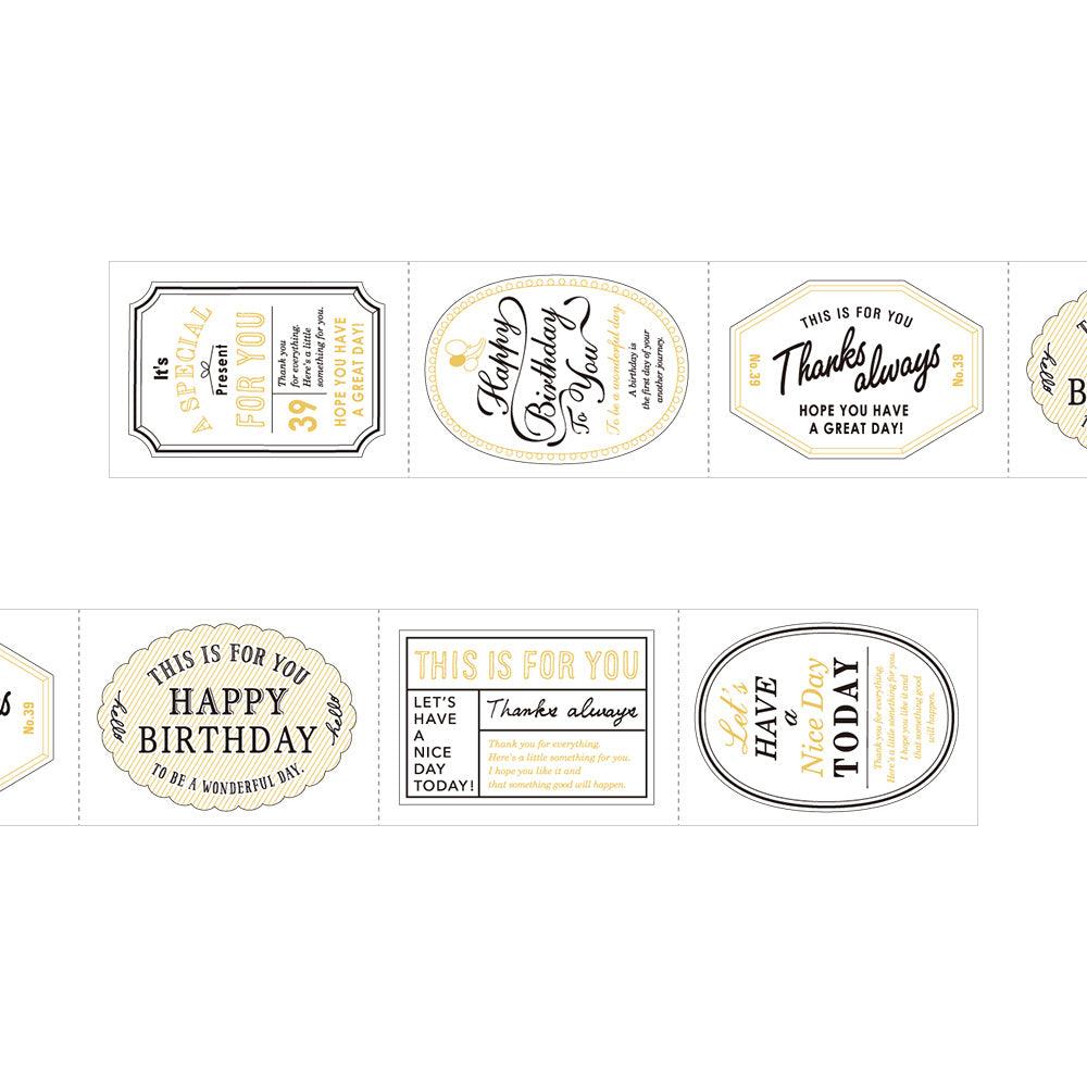 MIDORI Roll Sticker Label Metallic