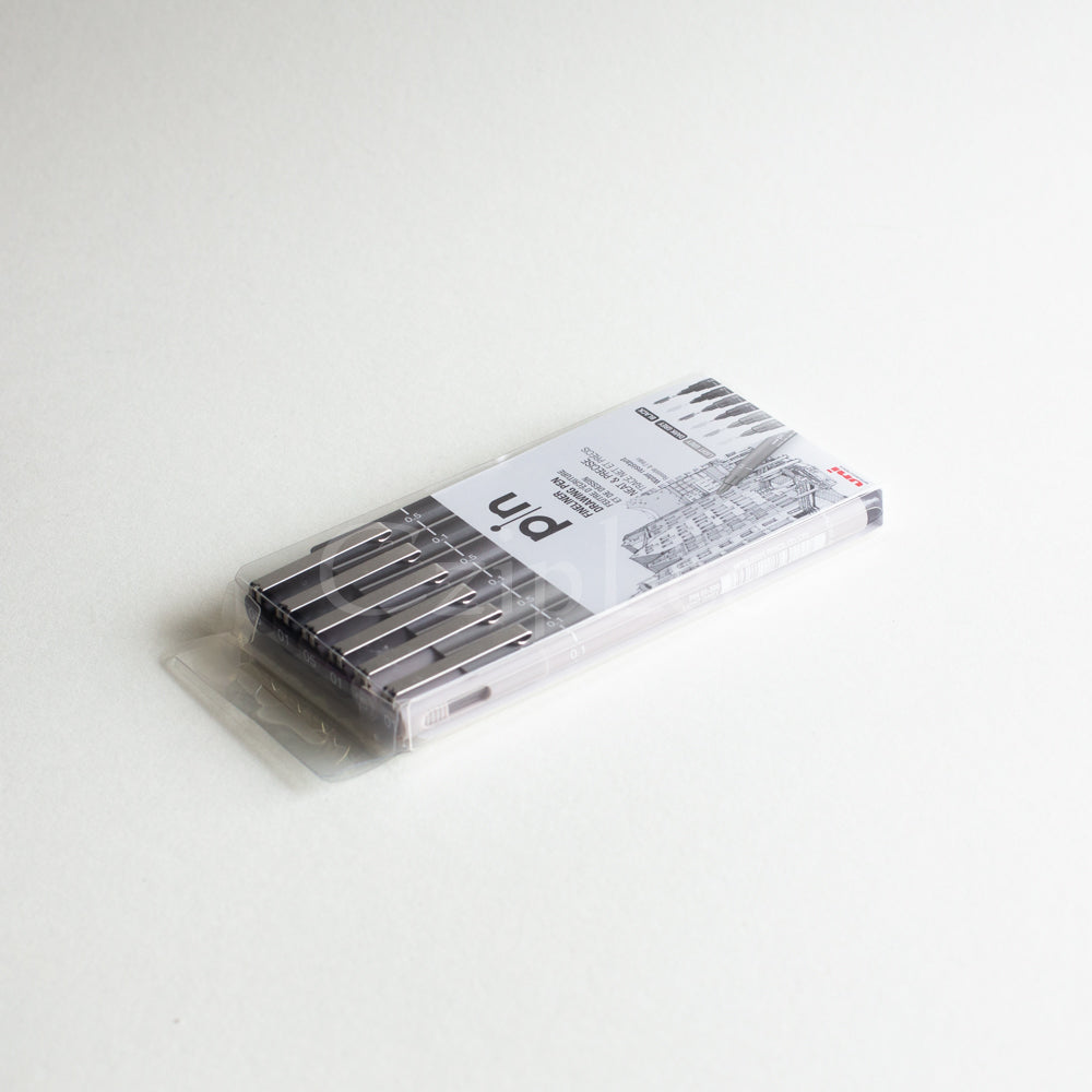 UNI pin Fine Line 6pc/Set Grey