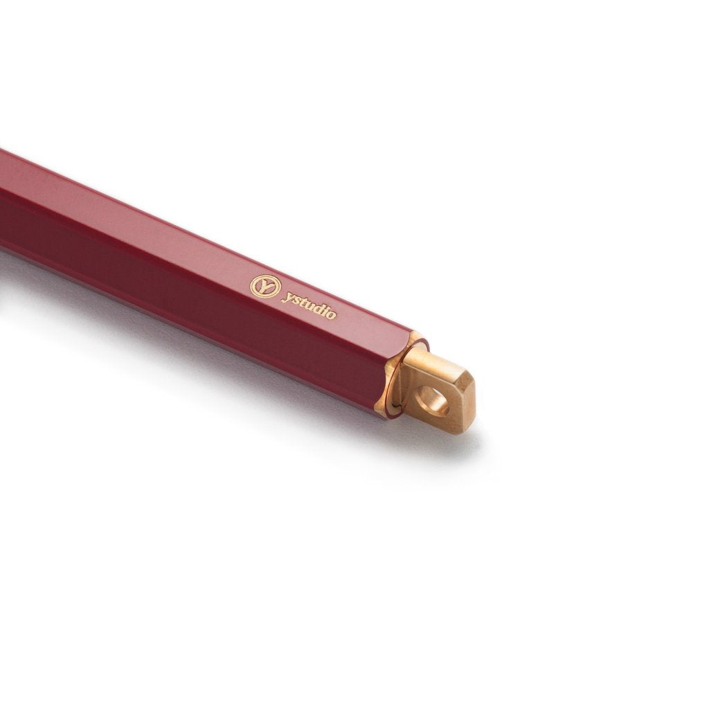 YSTUDIO Brassing-Portable Ball Pen Red