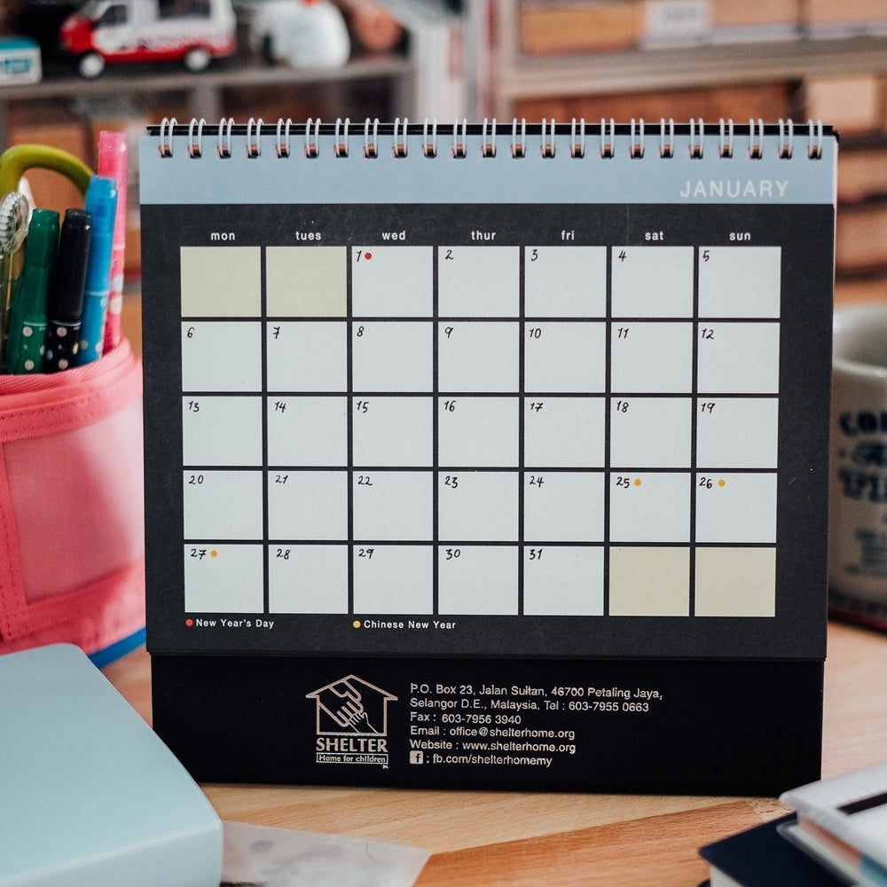 Shelter Home Charity Calendar 2022