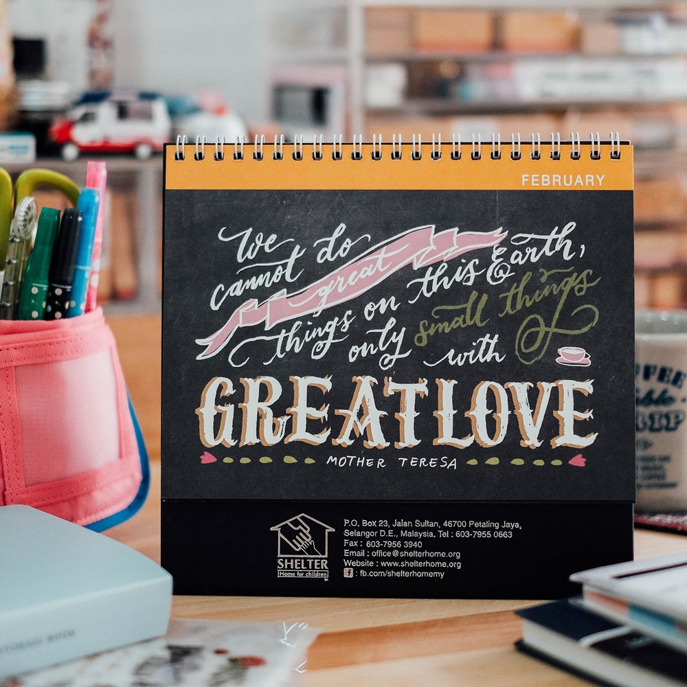 Shelter Home Charity Calendar 2022