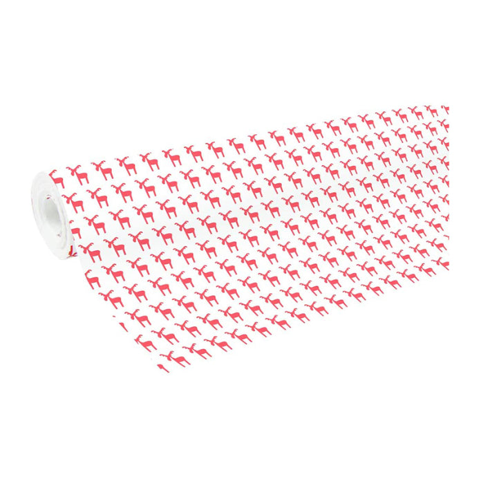 CLAIREFONTAINE Alliance Gift Wrap 60g 0.7x50M Red Reindeer Default Title