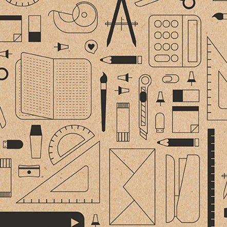 CLAIREFONTAINE Kraft Gift Wrap 70g 0.7x50M Stationery Default Title