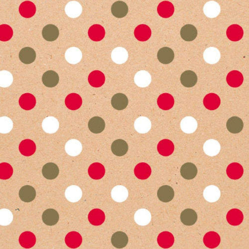 CLAIREFONTAINE Kraft Gift Wrap 70g 0.7x50M Dots-R/W/G Default Title