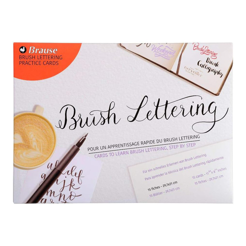 BRAUSE Brush Lettering Practice Cards 15s 29.7x21cm