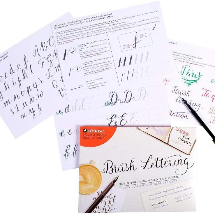 BRAUSE Brush Lettering Practice Cards 15s 29.7x21cm