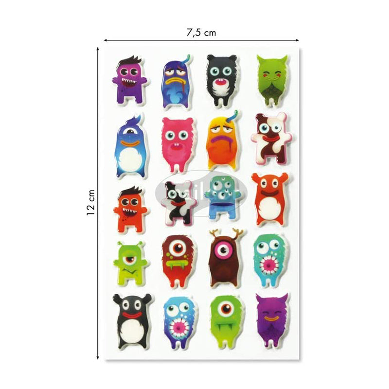 MAILDOR 3D Stickers Cooky Monsters 1s 1244747