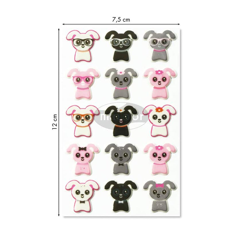 MAILDOR 3D Stickers Cooky Little dogs 1s
