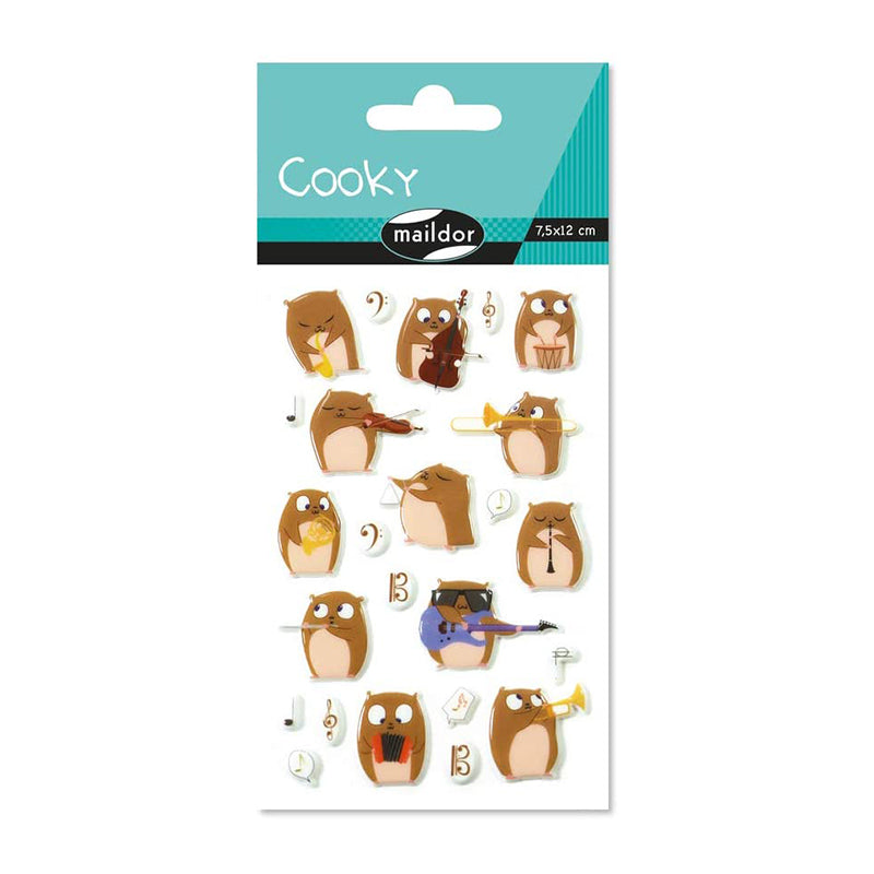 MAILDOR 3D Stickers Cooky Musicians Hamster 1s Default Title