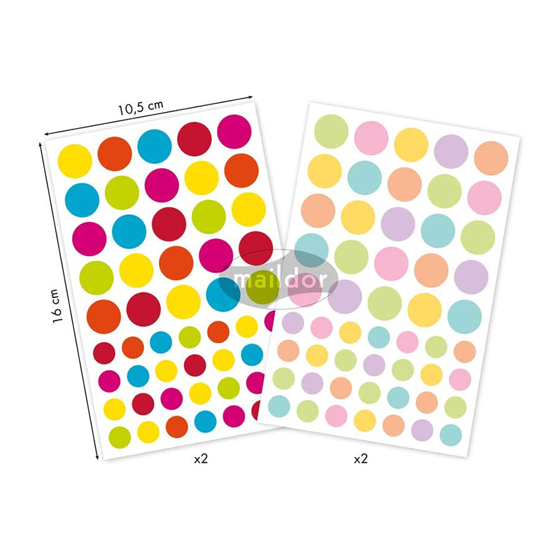 MAILDOR Geo Stickers Initial Circles 4s