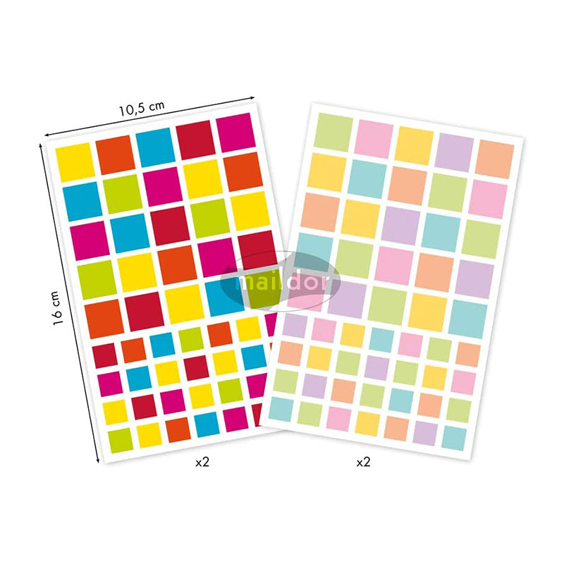 MAILDOR Geo Stickers Initial Square 4s