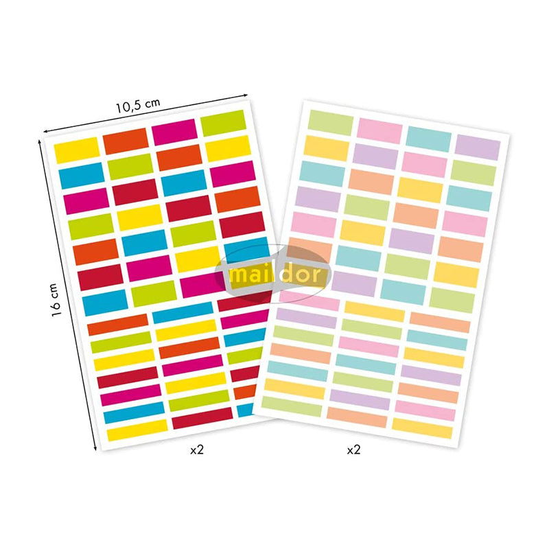MAILDOR Geo Stickers Initial Rectangle 4s