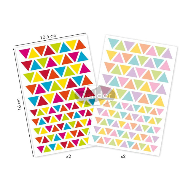 MAILDOR Geo Stickers Initial Triangle 4s