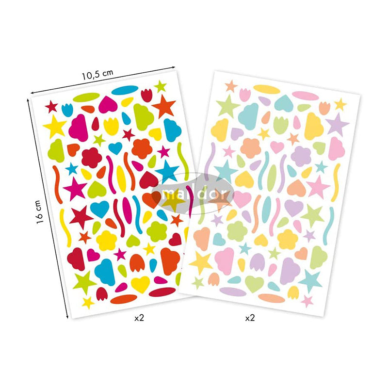 MAILDOR Geo Stickers Initial Multi Sided 4s
