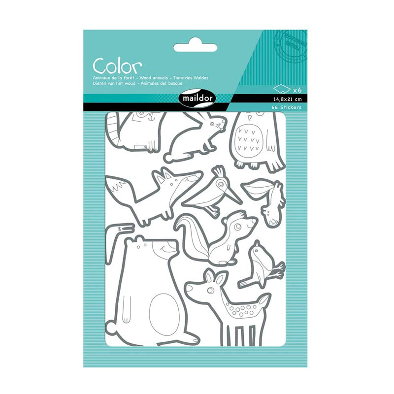 MAILDOR Deco Stickers Color Wood Animals 6s Default Title
