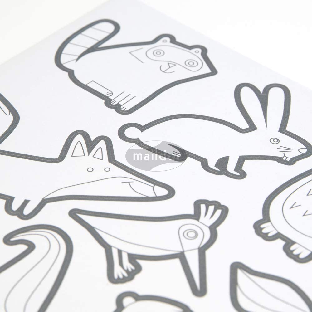 MAILDOR Deco Stickers Color Wood Animals 6s Default Title