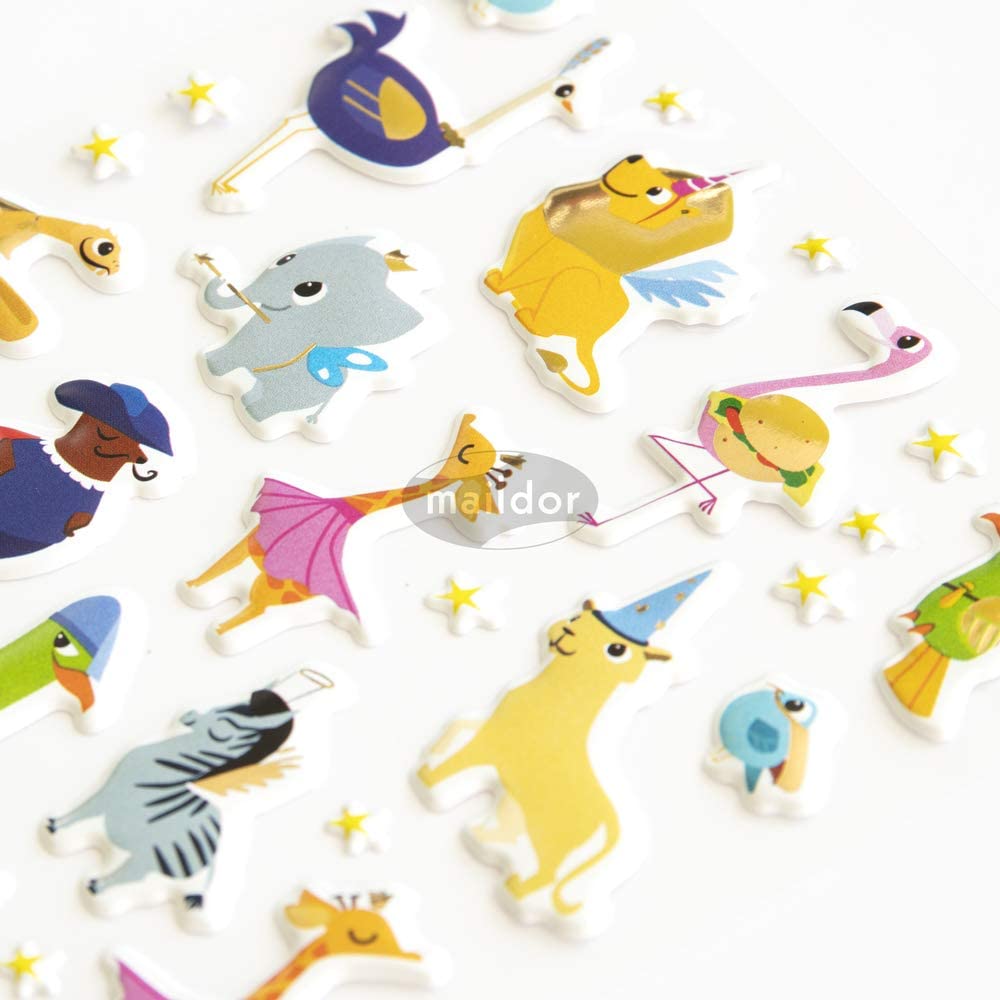 MAILDOR Shiny Stickers Puffy Zoo Party 1s Default Title