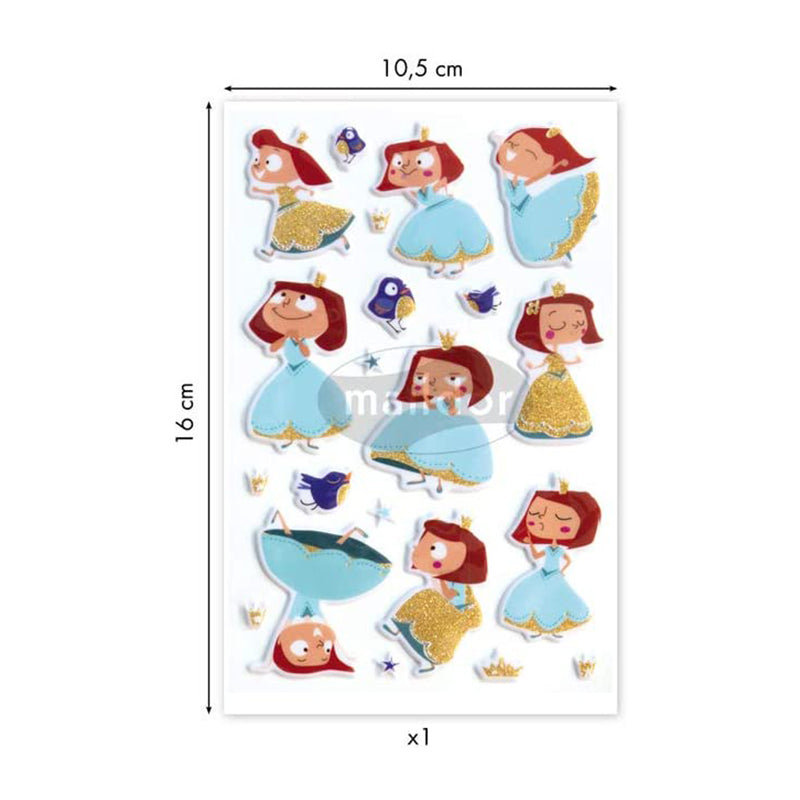 MAILDOR Shiny Stickers Puffy Princesses 1s