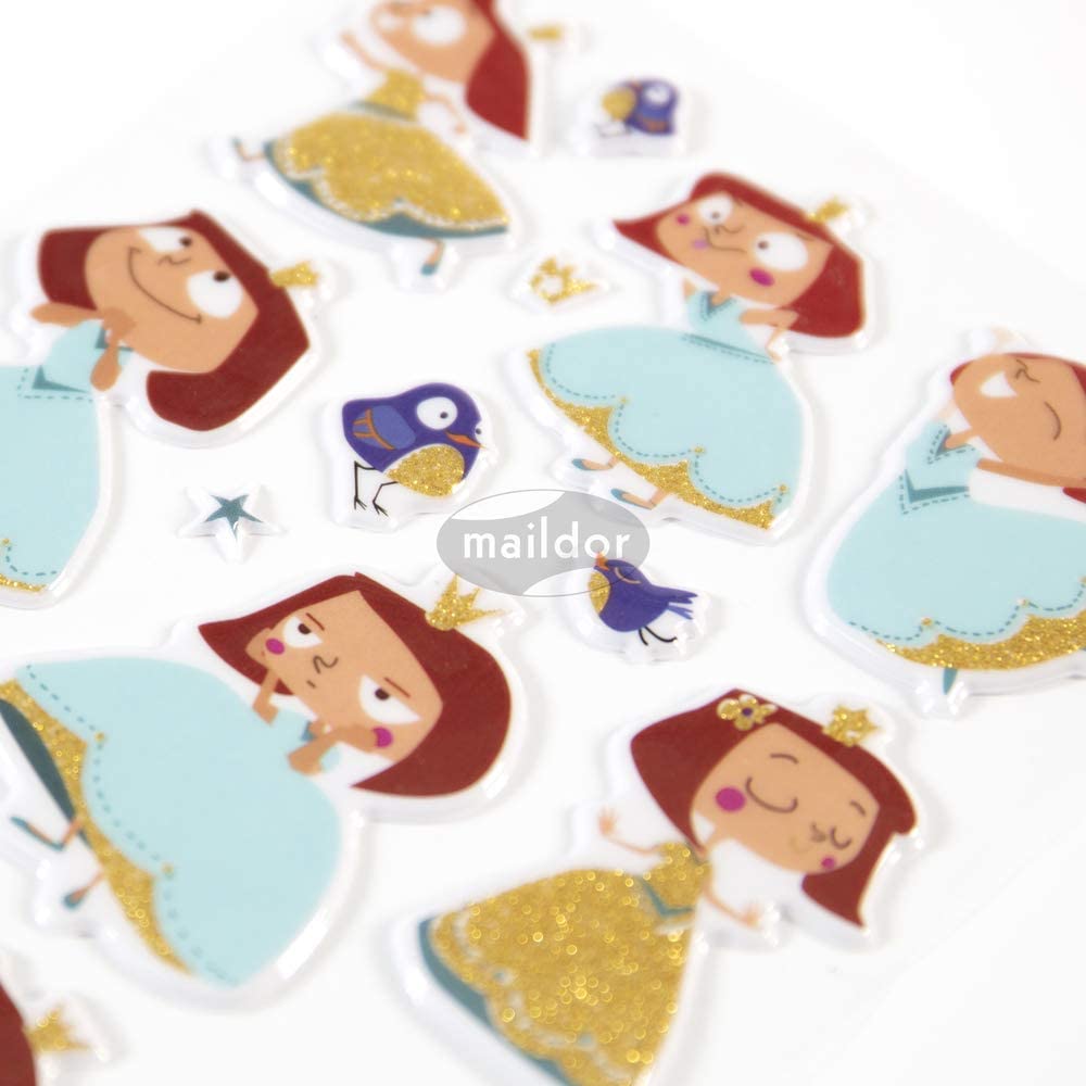 MAILDOR Shiny Stickers Puffy Princesses 1s