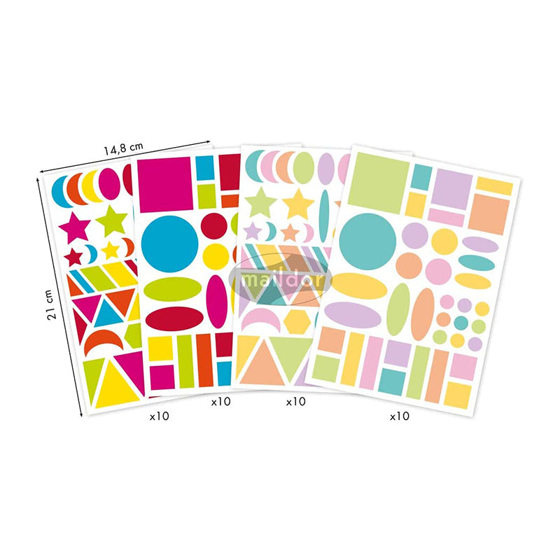 MAILDOR Geo Stickers Baby Fluo! Neon L- 20s Default Title