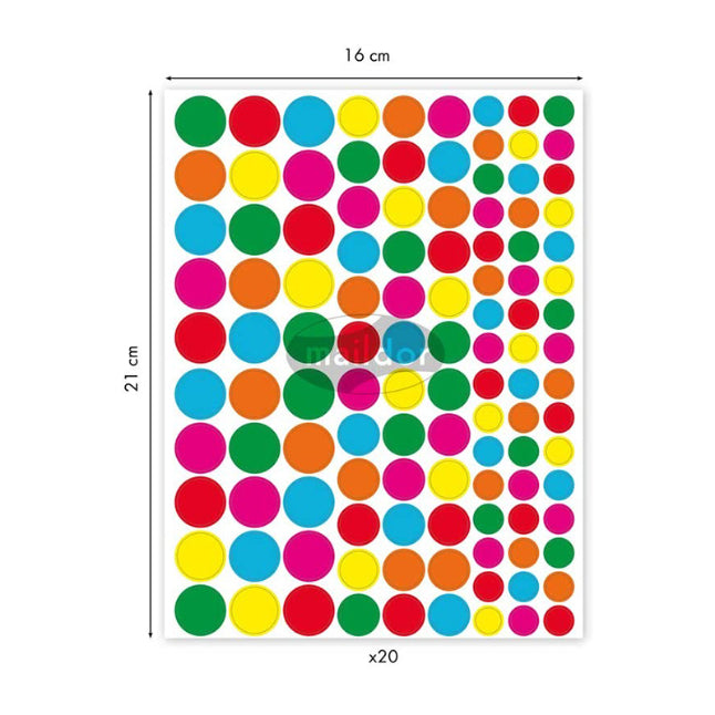 MAILDOR Geo Stickers Multicolour Rounds 20s Default Title