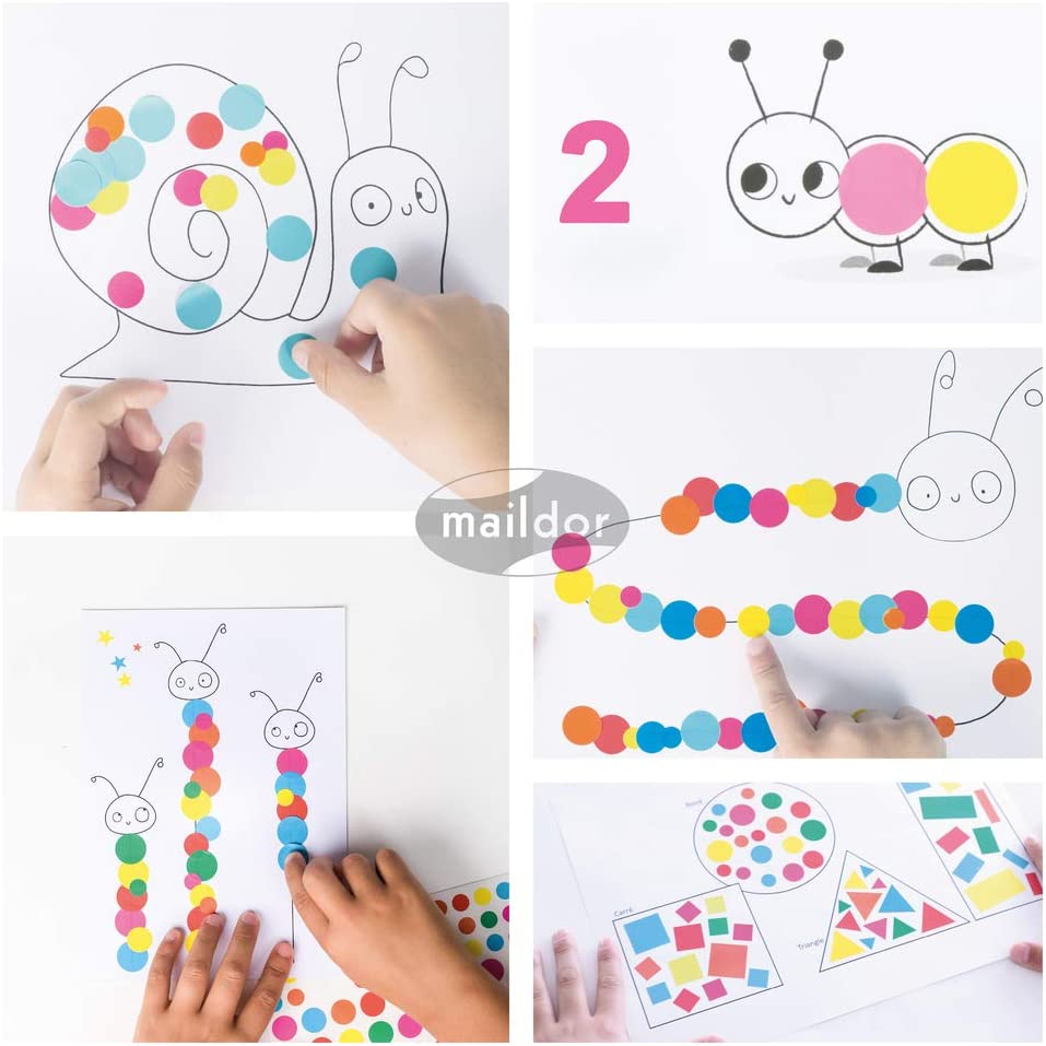 MAILDOR Geo Stickers Multicolour Sq/Rect 20s Default Title